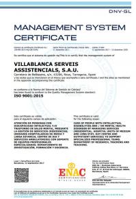Villablanca obt la certificaci amb la nova norma ISO 9001:2015